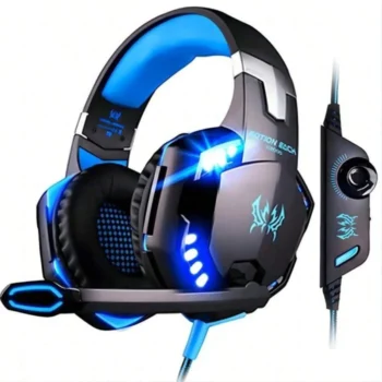 G2000 Gaming Headset, Surround Stereo Gaming Headphones With Noise Cancelling Mic, LED Lights & Soft Memory Earmuffs For PS Series, PC Computer Games