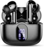 Ordtop Wireless Earbuds, Bluetooth Headphones 48H Playtime Ear Buds With LED Power Display, IPX7 Waterproof Bluetooth 5.4 Earphones In-Ear Earbuds With 4 Mic For Android IOS Cell Phone Laptop, Purple