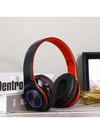 Wireless Noise Reduction Bluetooth Headset, Headphones Bluetooth 5.3 Subwoofer Mobile Computer Game Music Sports Over Ear Earphones, Upgraden Bluetooth Headphones Wtih LED Lights, Portable Folding Headphone Active Noise Canceling Headphones, Wireless Head