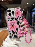 Purple Crystal Flower Pattern Design Phone Case Compatible With Apple 14/13 Pro Max/12 Pro/11/Xr/Xs/7/8 Plus, S10/S22/A12/A50/A52/S24/A135G And Other Models – Durable TPU Material With Air Cushion