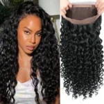 30 Inch 360 Lace Front Wigs Human Hair Deep Wave Lace Front Wigs Human Hair 180% Density Full Lace Frontal Wigs Pre Plucked Curly Human Hair Wig For Women
