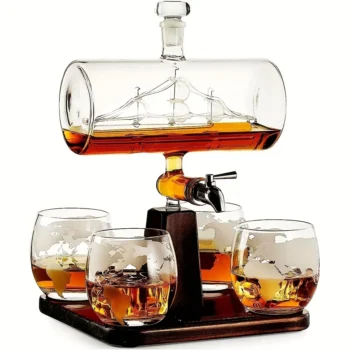 1 Set Wine Aerator Globe Skull Wine Divider Creative Crystal Glass Red Wine Aerator Home Luxury High-end